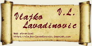 Vlajko Lavadinović vizit kartica